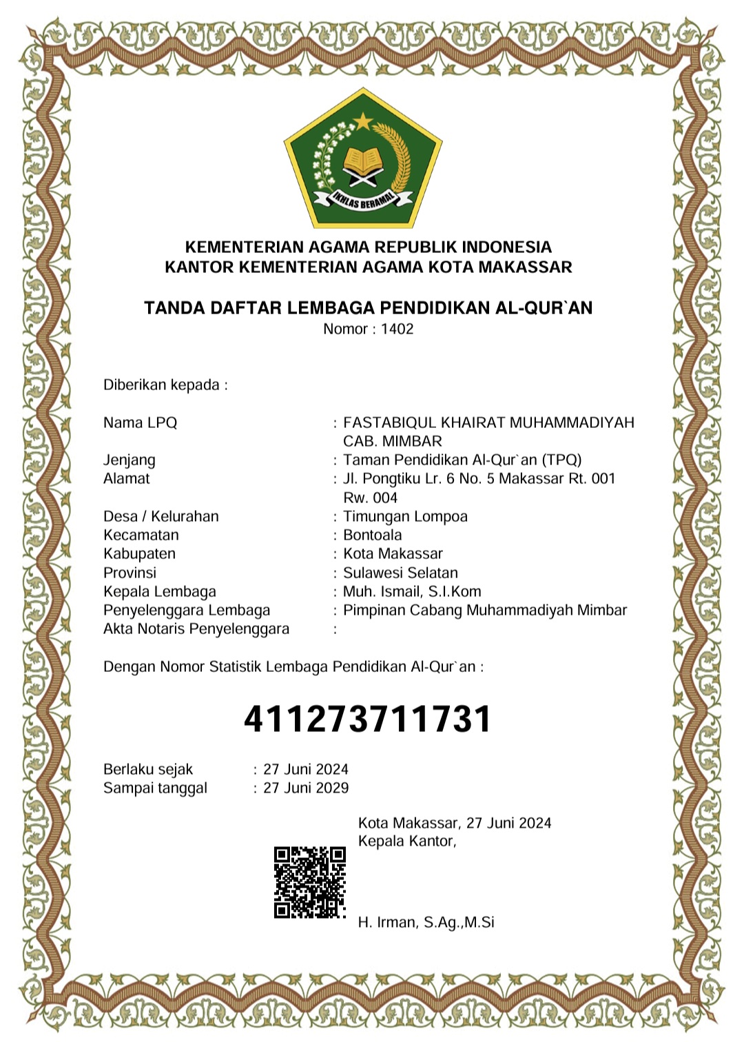 ijin-operasional-kementerian-agama-ri